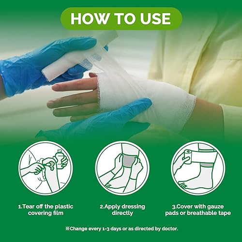 Miniatura 6 de Apósito de gasa de miel de 4 x 4 pulgadas, almohadillas de cuidado de heridas de miel de manuka de grado médico, vendajes de miel para quemaduras,