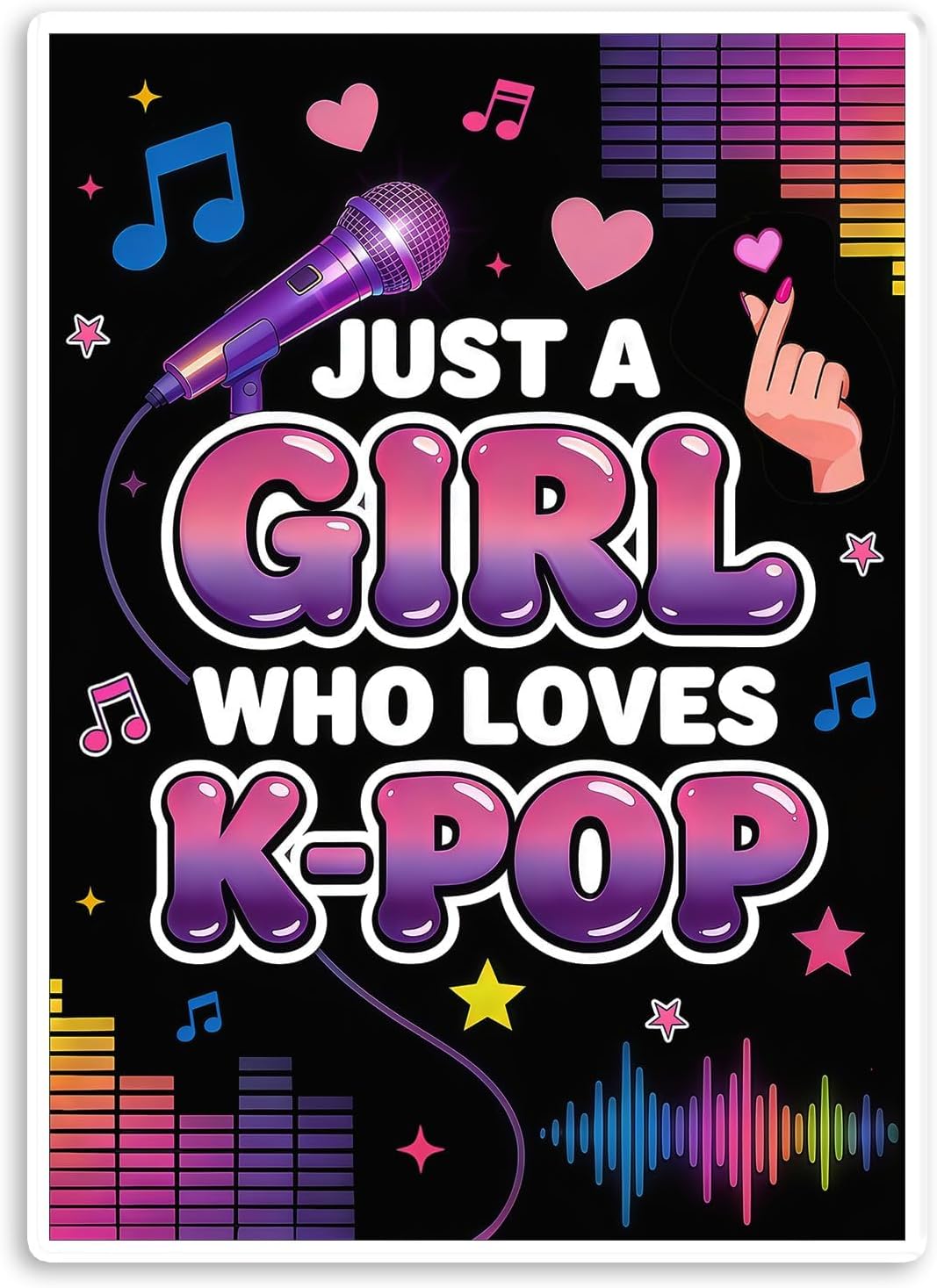 Kpop Poster for Girls, k Pop Graduation Decorations,Kpop Merch for Fans Lovers,K Pop Singing Posters for Music Lovers,Korean K-pop Birthday Decorations,Just A Girl Who Love K-pop Poster