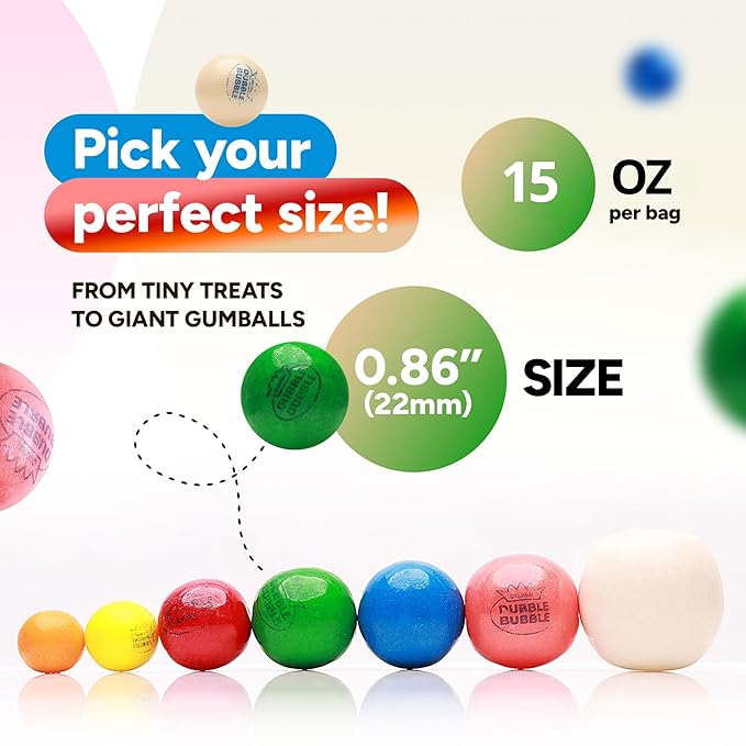 Chicles Gumballs para Máquina - Sabores Frutales Mixtos 15 OZ miniatura 3