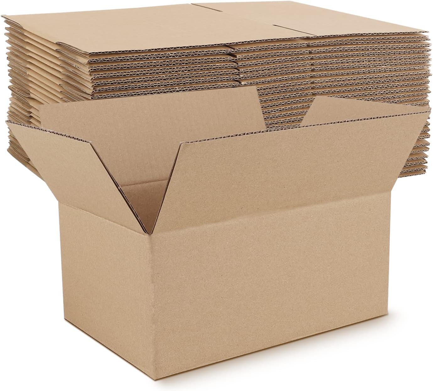 Mat Board Center, Shipping Boxes 7x5x4 Inches for Mailing Moving Packaging, 25 Pack Corrugated Cardboard Boxes for Small Business, Kraft