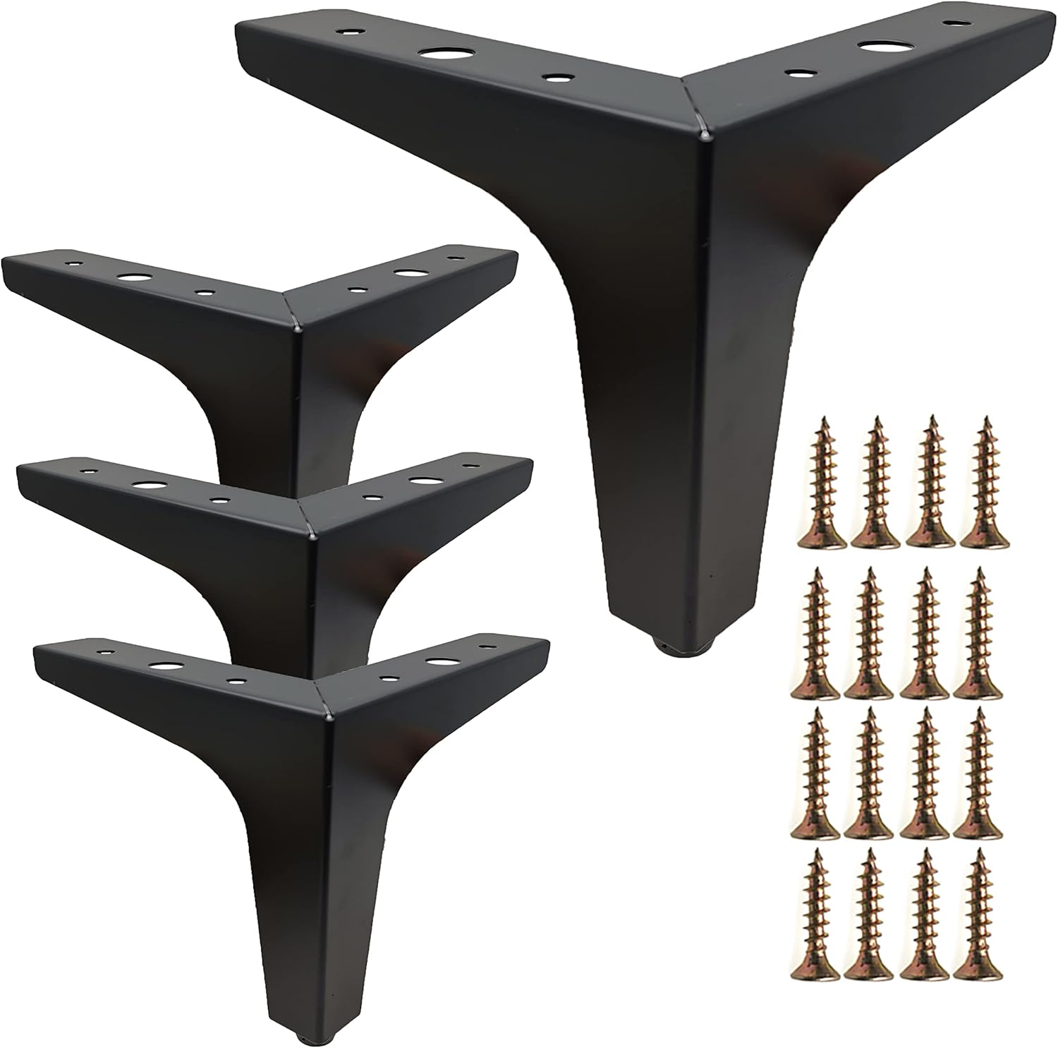 M MIMHOOY 4 Inch Furniture Legs Set of 4 Metal Furniture