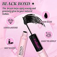 Vista 3 de FASLASH - Pegamento de pestañas de 0.47 onzas líquidas, pegamento de pestañas impermeable para extensiones de pestañas de 48 a 72 horas