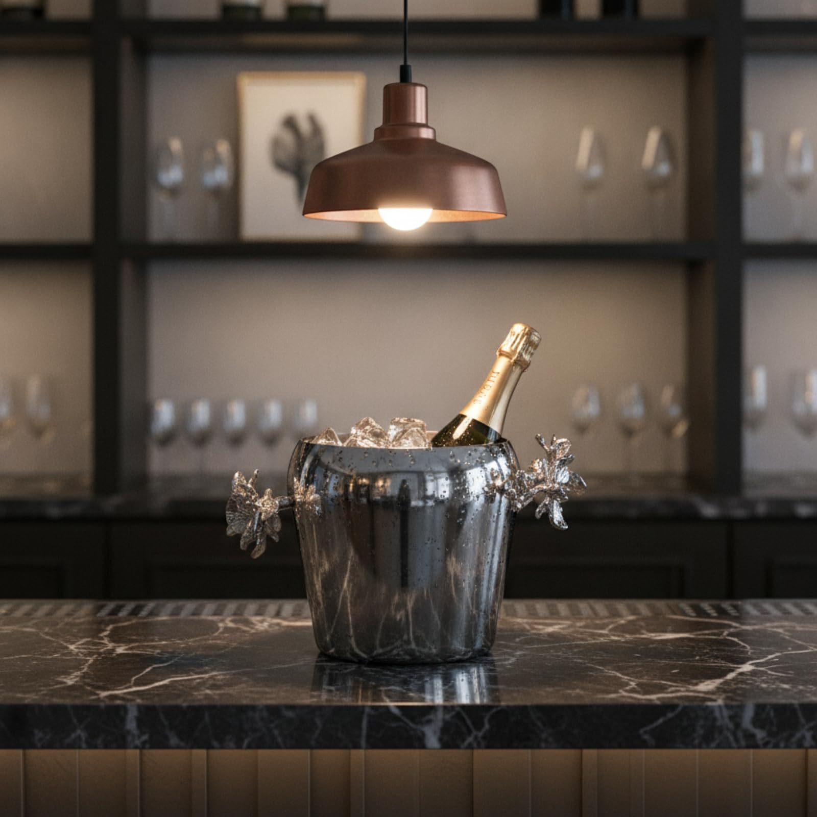 Colcolo Secchiello Vino Secchiello Ghiaccio Contenitore Bevande Secchiello Champagne Struttura Robusta con Linee Affusolate per Servizio Elegante Adatto Feste, Style to 1