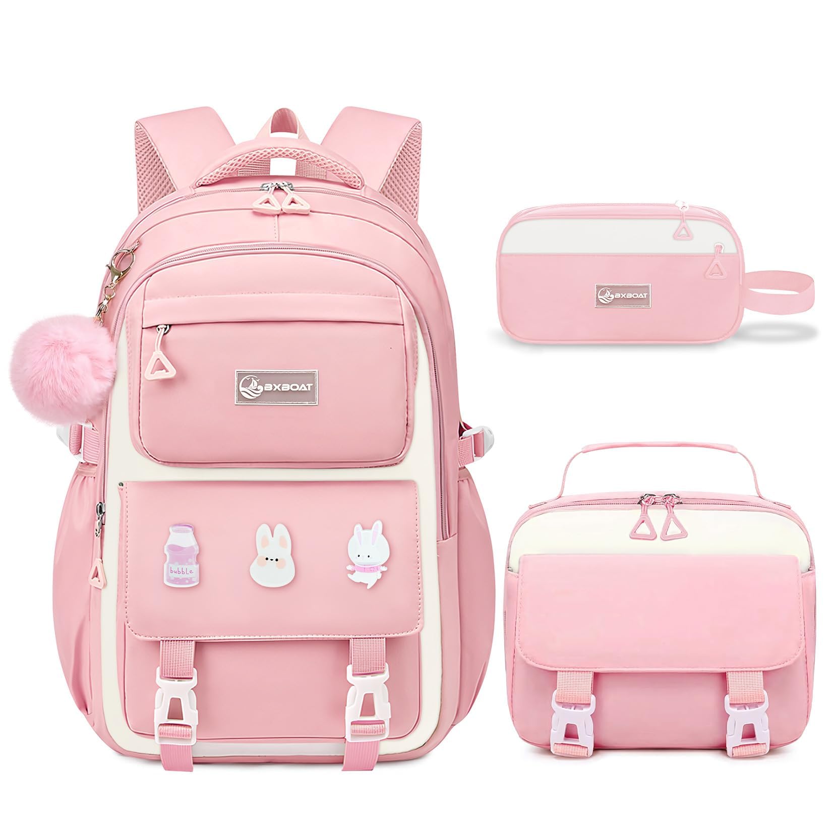 Fitvc Kids Backpacks for Girls - Cute Girls Backpack for Elementary, Middle and High School Students - 18" School Bookbag