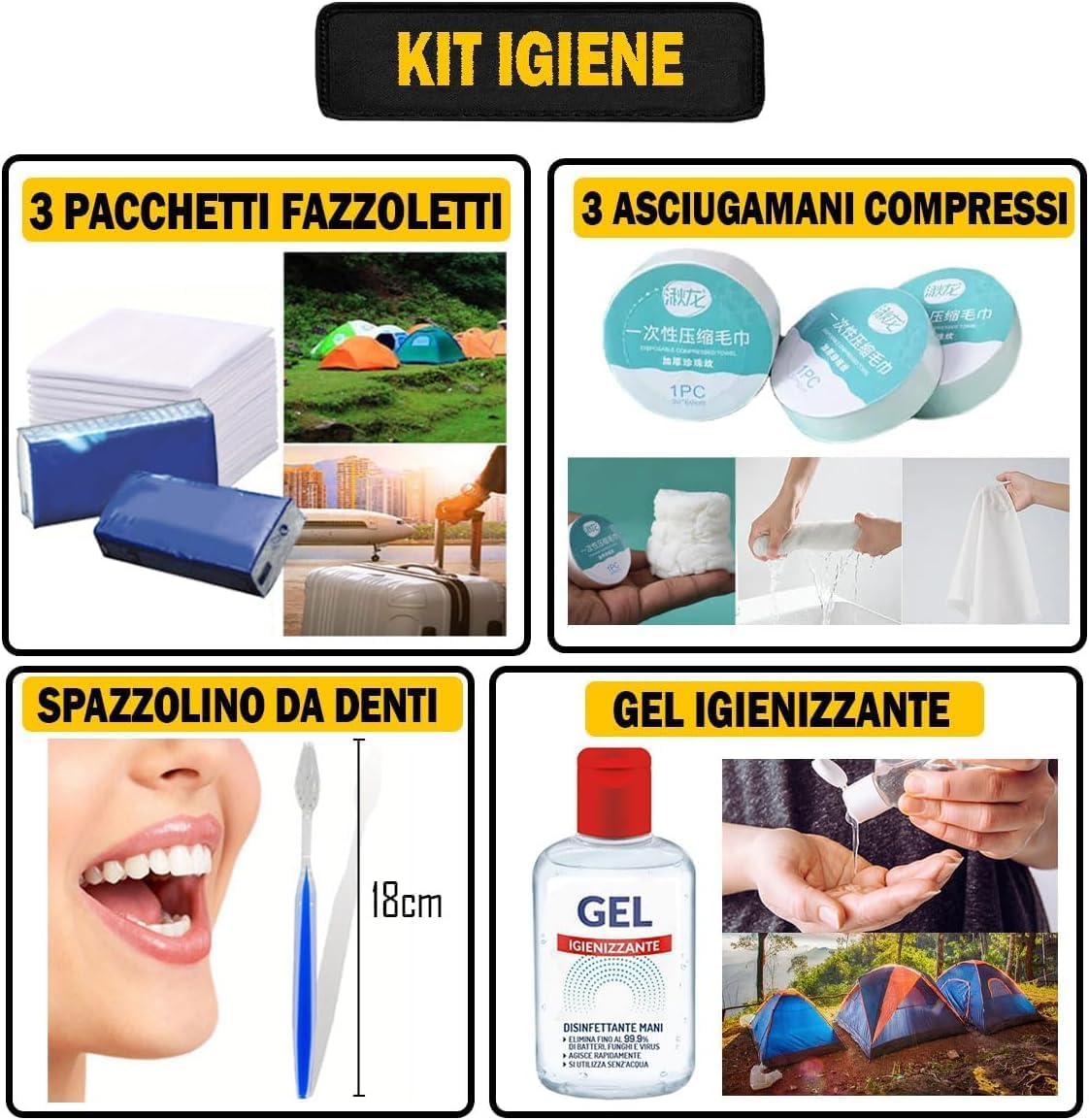 Kit di Sopravvivenza Avanzato – Kit di Emergenza con 20 Strumenti Multifunzione e Più di 60 Articoli di Primo Soccorso – Estremamente Completo – Pratico - Leggero