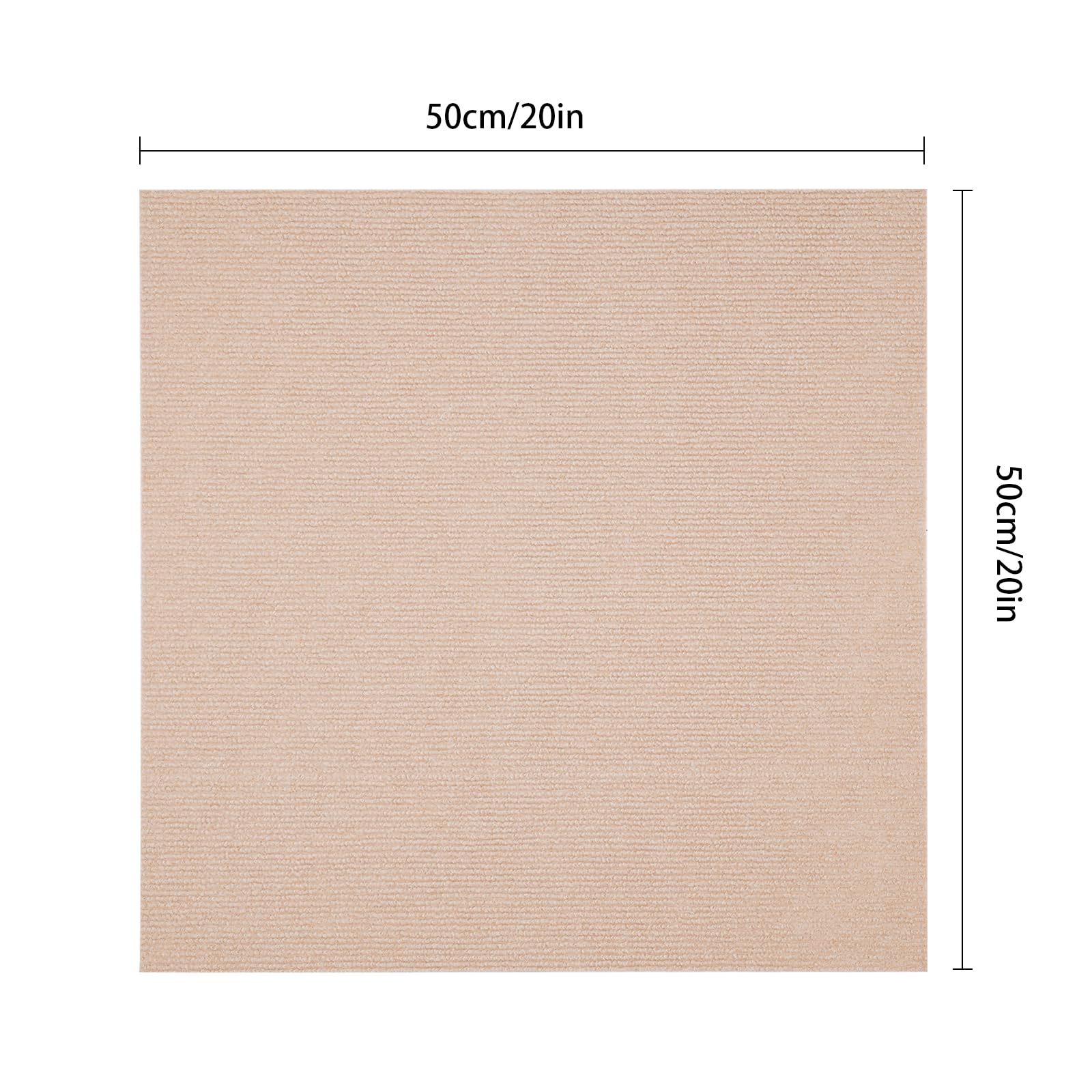 20 sztuk płytek dywanowych 50 x 50 cm, samoprzylepny dywan, wykładzina podłogowa 3,5 mm, samoprzylepne, do biura, salonu, pokoju dziecięcego