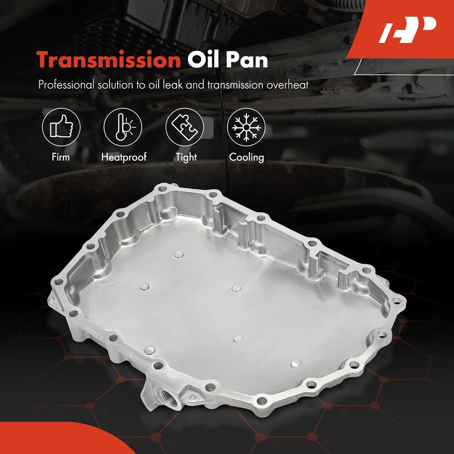 A-Premium Transmission Oil Pan with Drain Plug Compatible with Honda Fit 2015-2019 1.5L, HR-V 2016-2018 1.8L