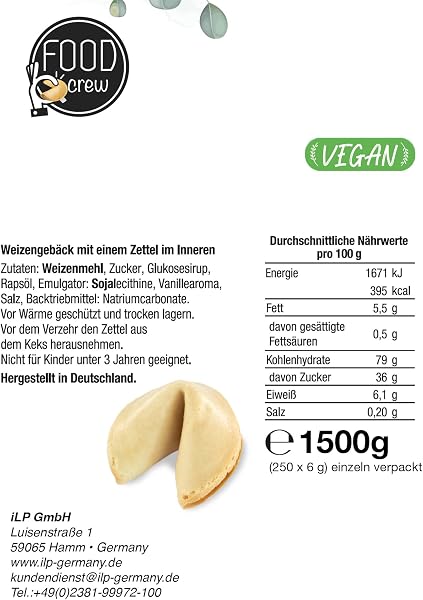 FOOD crew 250x Glückskekse Schön dass du da bist - 3 Designs - Einzeln Verpackt - Gastgeschenk Hochzeit Gäste mit Sprüchen - Gastgeschenke Kommunion Hochzeit Geburtstag - Vegane Süßigkeiten - 2