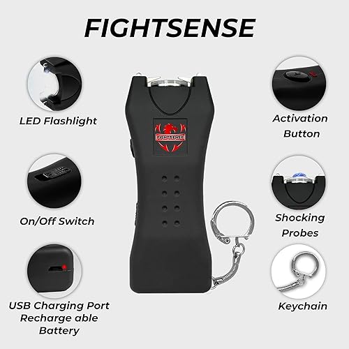 Miniatura 2 de FIGHTSENSE Paquete combinado de spray de pimienta, kit de defensa personal extremadamente potente para mujeres