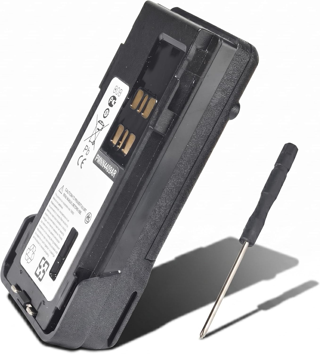 18650 Battery Case with USB-C Charging for Motorola XPR7550 DP4400 APX4000, Empty Shell Housing Replacement for PMNN4409AR PMNN4491, Dual Charge Two-Way Radio Pack (No Cells Included)