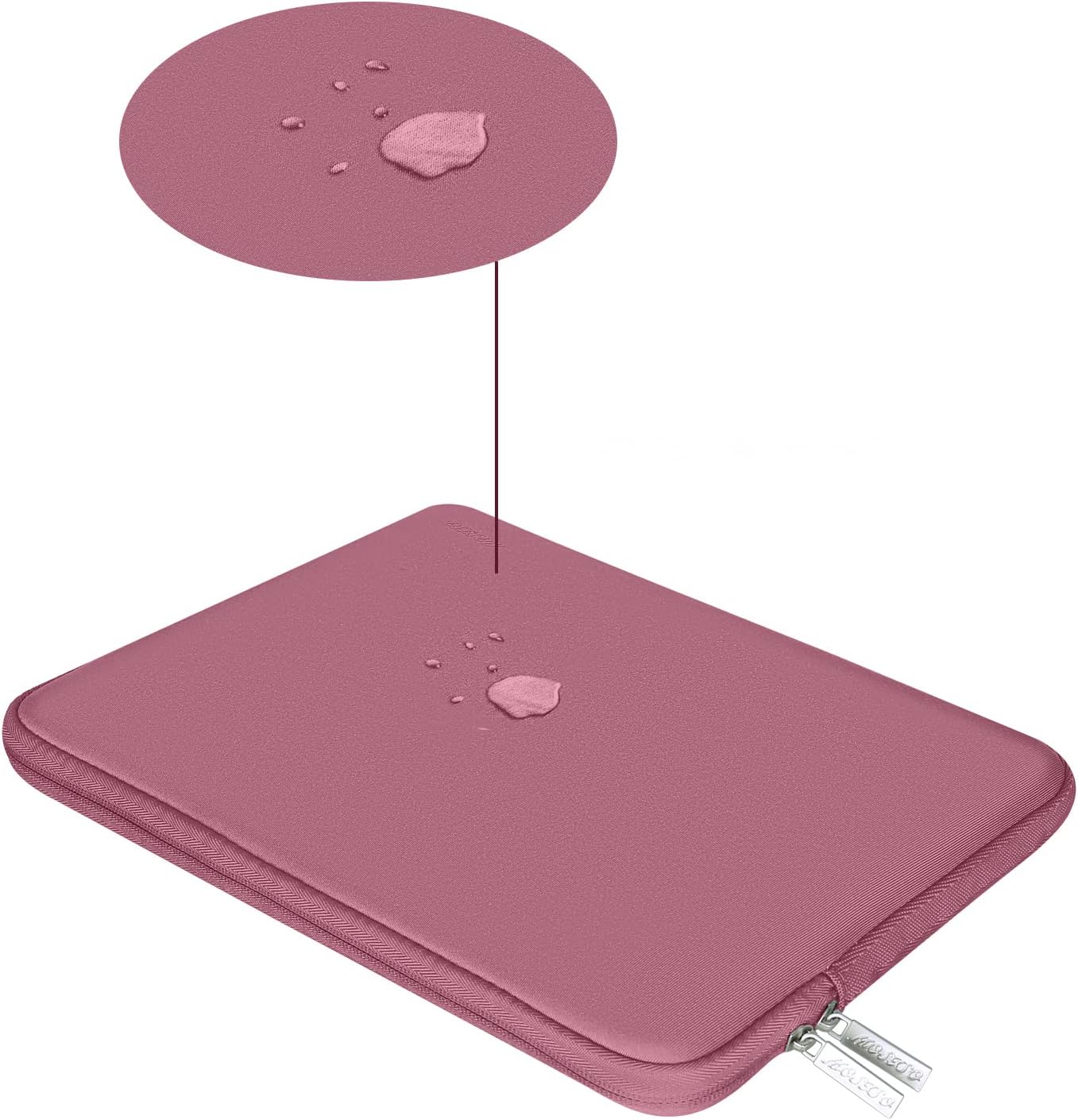 MOSISO Laptop Case 14 inch, 14 inch Laptop Sleeve Bag Compatible with HP Lenovo Dell ASUS Acer, HP Stream, Dell Latitude, Lenovo IdeaPad, Neoprene Computer Sleeve Bag with Small Case, Dusty Rose - Image 4