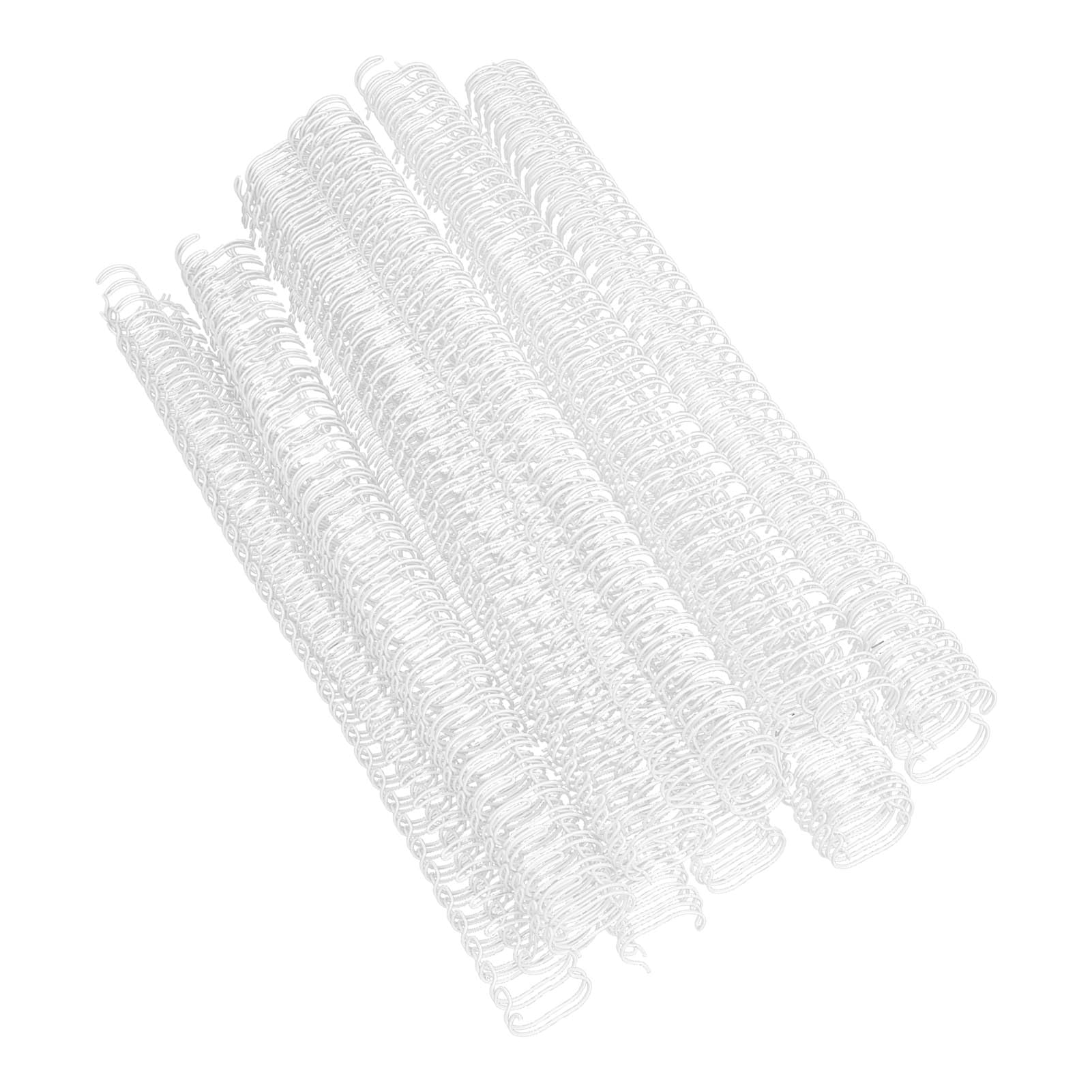 50 Piezas Alambre de Encuadernación Doble Bucle 34 Bucles 19mm Capacidad 180 Hojas Paso 3:1 Kit Blanco para Maquinas de Encuadernación