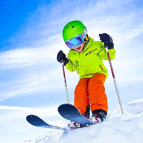 Miniatura 7 de Gafas de esquí para niños, gafas de snowboard para niños y niñas, jóvenes, OTG gafas de esquí antivaho con correa antideslizante