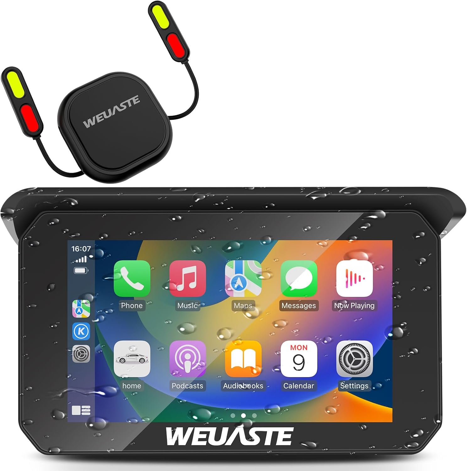 5" IPS Touch Screen Portable Apple Carplay Screen for Motorcycle, BSD01 Motorcycle BSD Blind Spot Detection System, 24GHz Millimeter-Wave Radar