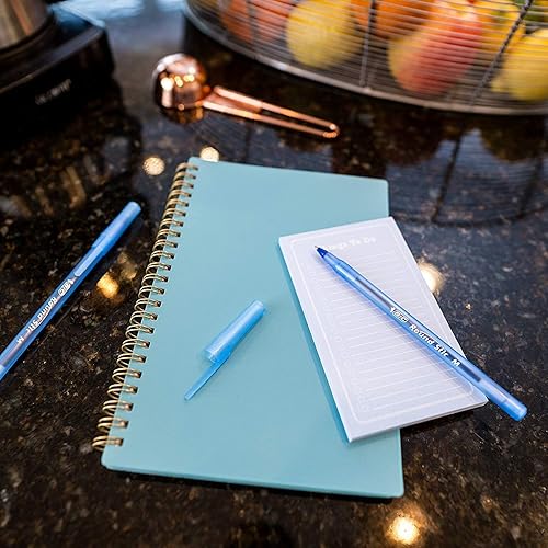 Miniatura 7 de BIC Paquete a granel de 400 bolígrafos de tinta redondos, punta media de 0.039 pulgadas, 200 negros y 200 azules, a granel