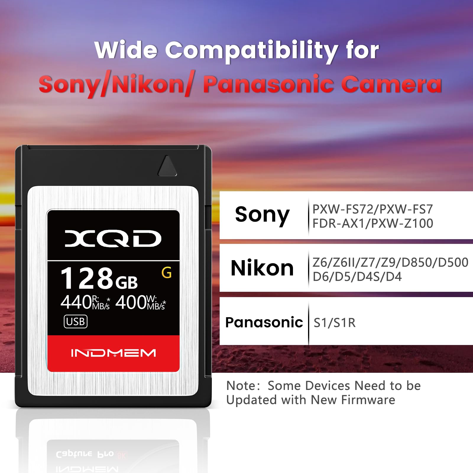 INDMEM　XQDメモリーカード 128GB 中古品 INDMEM 128GB XQD Card 5x TOUGH MLC XQD Flash Memory Card High
