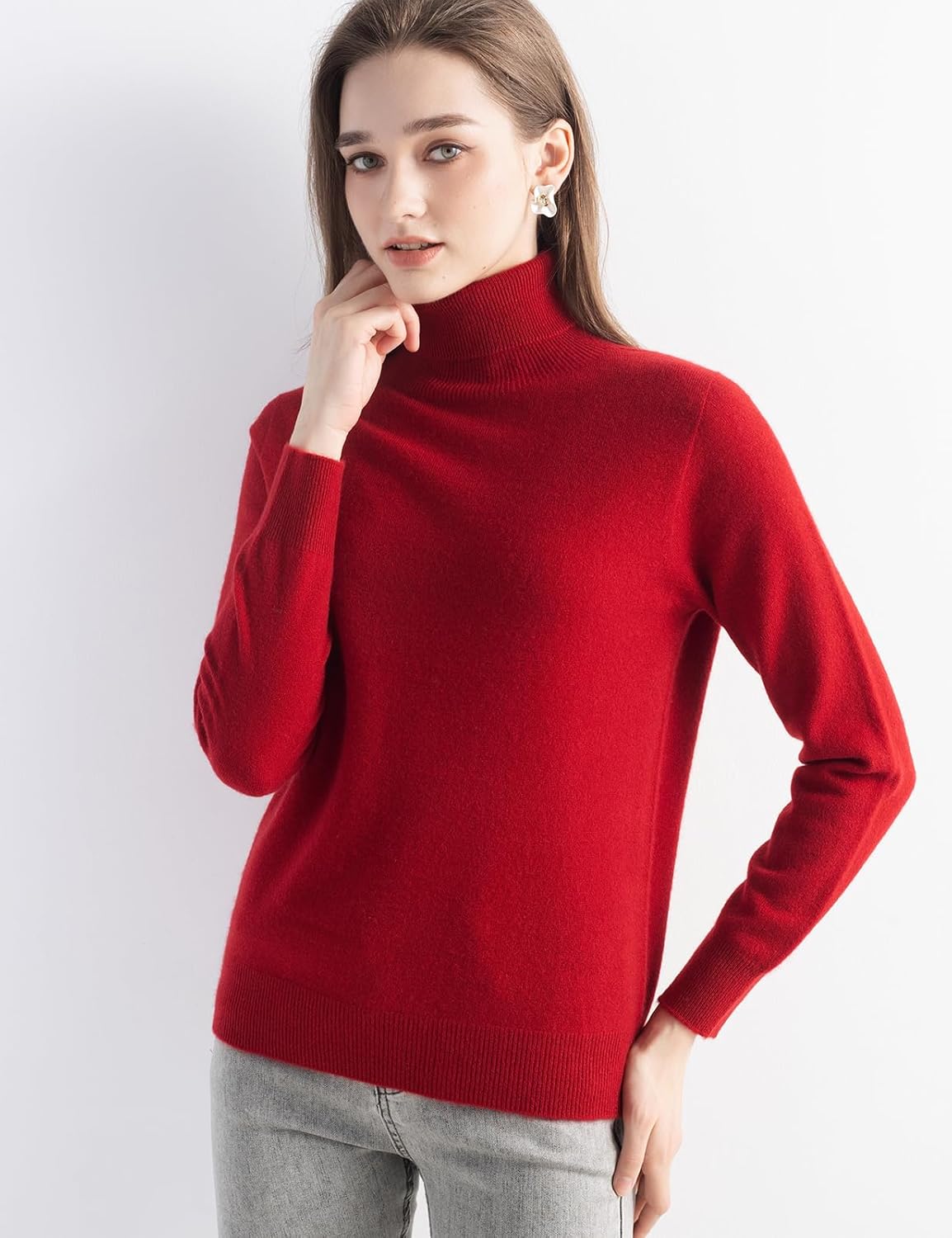 Chanyarn Women's 100% Pure Cashmere Sweater Turtleneck Long Sleeve Warm Soft 2025 Fall Winter Knit Pullover - Image 2