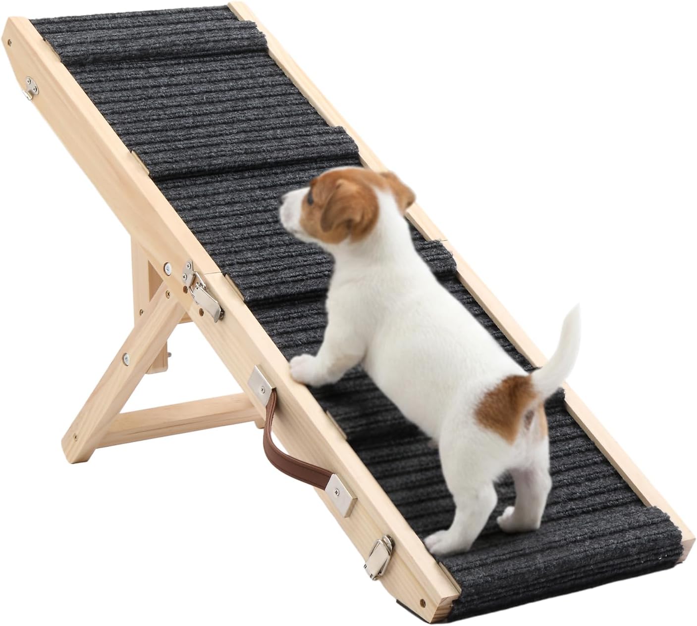 VINGLI Dog Ramp for Bed, 39" Foldable Dog Steps for Couch Height Adjustable, Portable Pet Ramp for Car with Non-Slip Mat (39 inch)