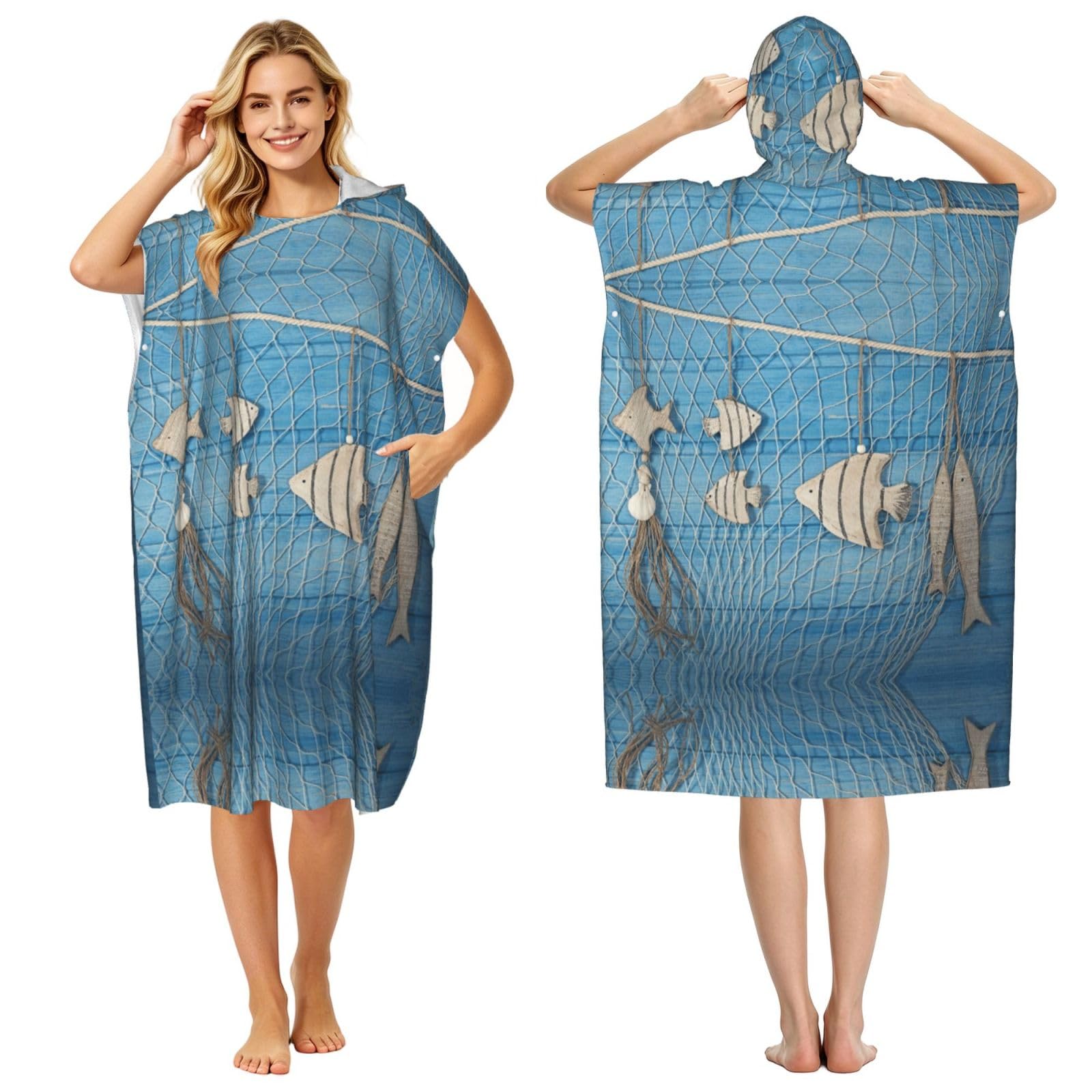 Poncho en tissu éponge léger séchage rapide contre le froid
