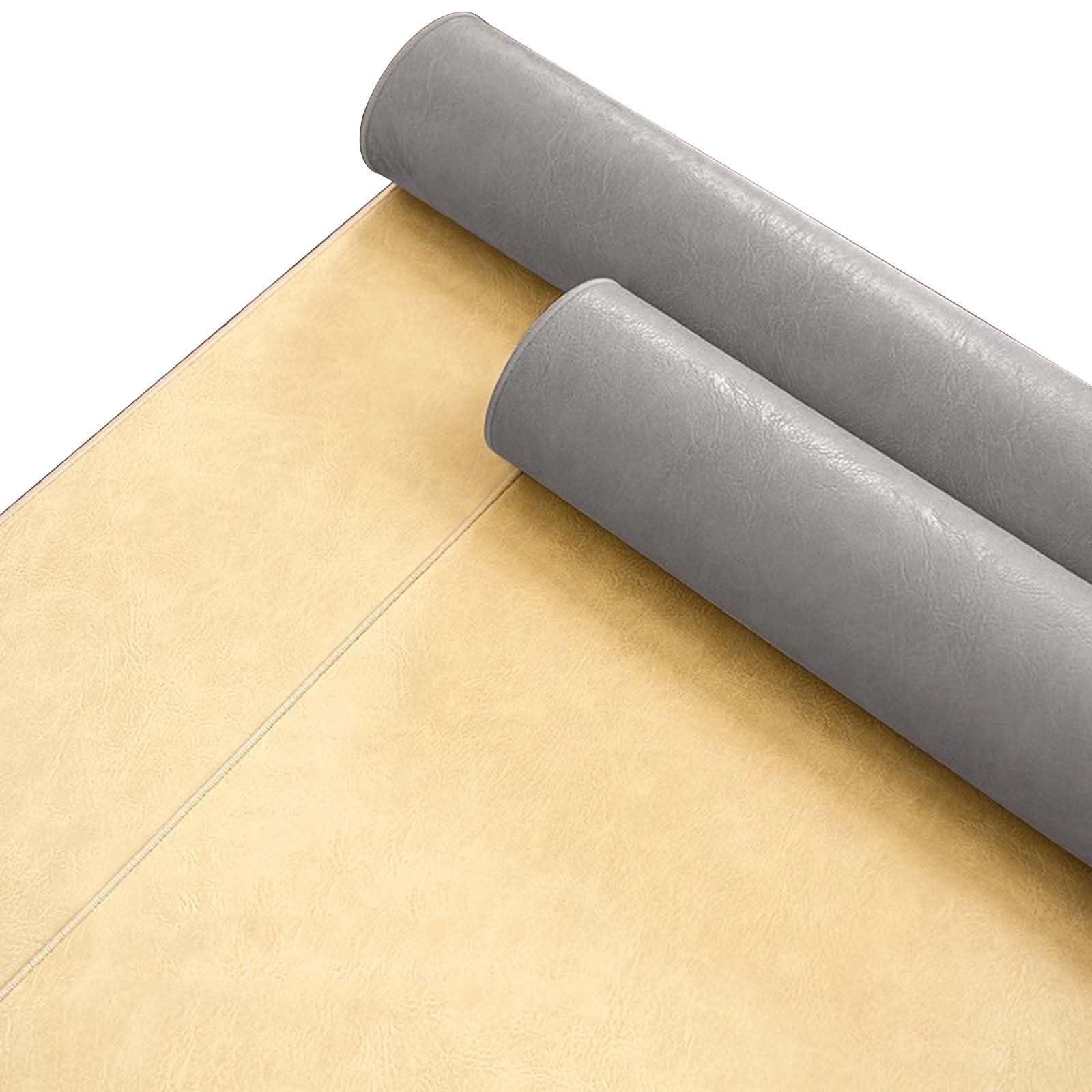 GTPBAO Tischläufer Beige Tischsets Aus Leder, Hitzebeständig/rutschfest/Wasserfester Tischläufer, Länge 80 120 240 360 450cm, Couchtisch/Nachttisch(33x360cm/13x141.7in)