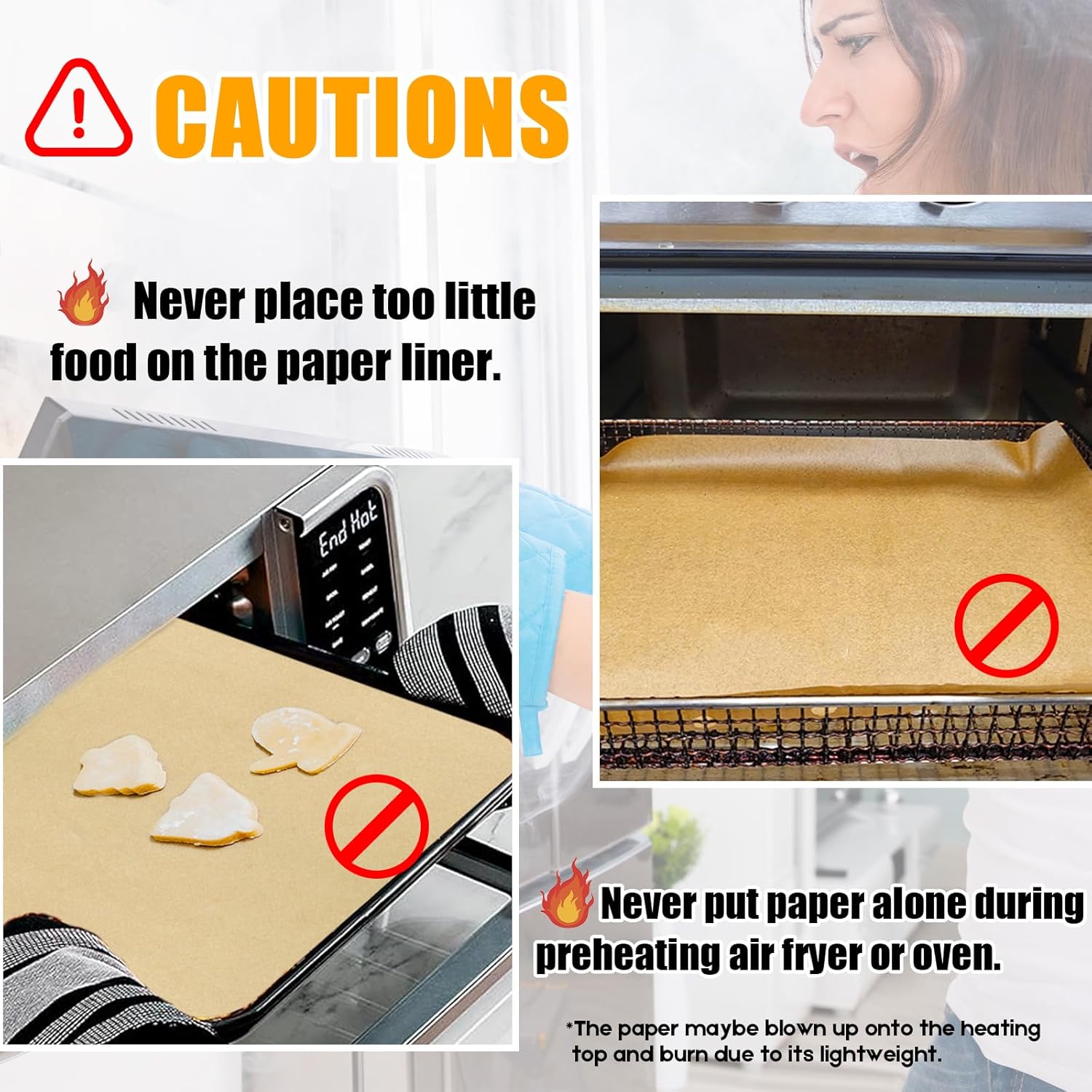 GOAUS Parchment Paper Sheets 12 x 12 Inch, Square Disposable Liners 125 pcs for Air Fryer Toaster Oven, Unbleached Baking Paper Fit Ninja SP, Cuisinart, Breville, Instant - Image 7