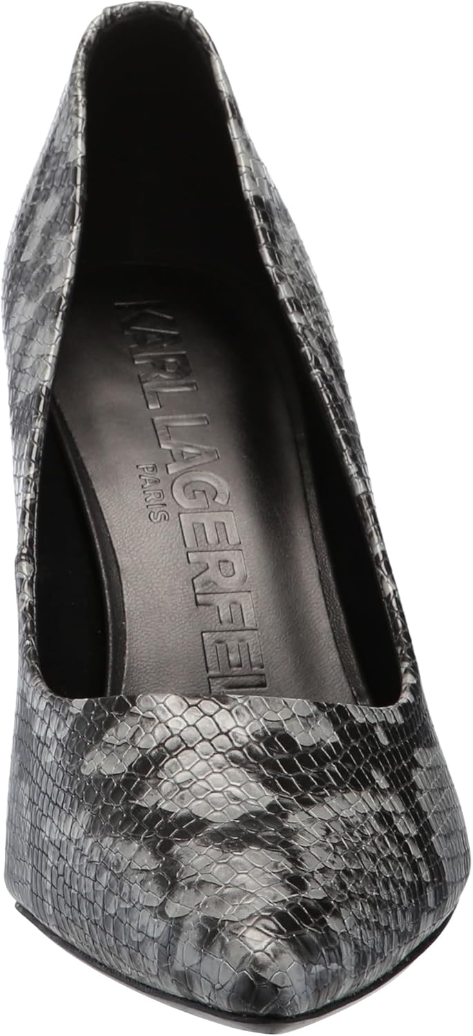 Karl Lagerfeld Women's Royale Snake Textured Pointed Toe Dress Pump - Image 2