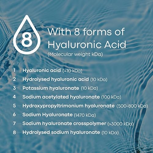 Miniatura 7 de Suero hidratante de ácido hialurónico al 2%  Humedad profunda, mejora la elasticidad de la piel, repara la barrera cutánea, reduce las líneas finas,