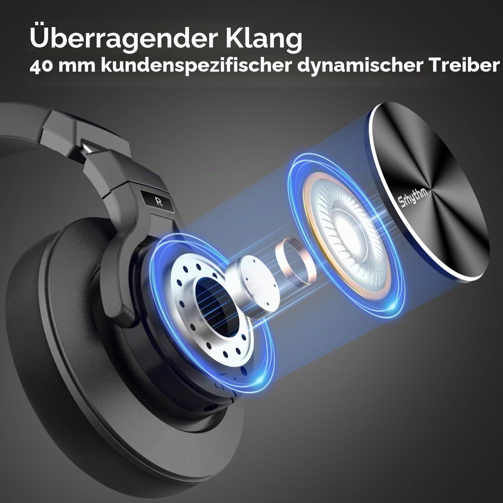 Srhythm HD75 Kabelgebundener DJ-Kopfhörer für Studio/Party/Guitar