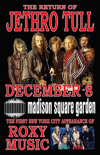Cartel de concierto de Jethro Tull Réplica de Madison Square Garden 1972