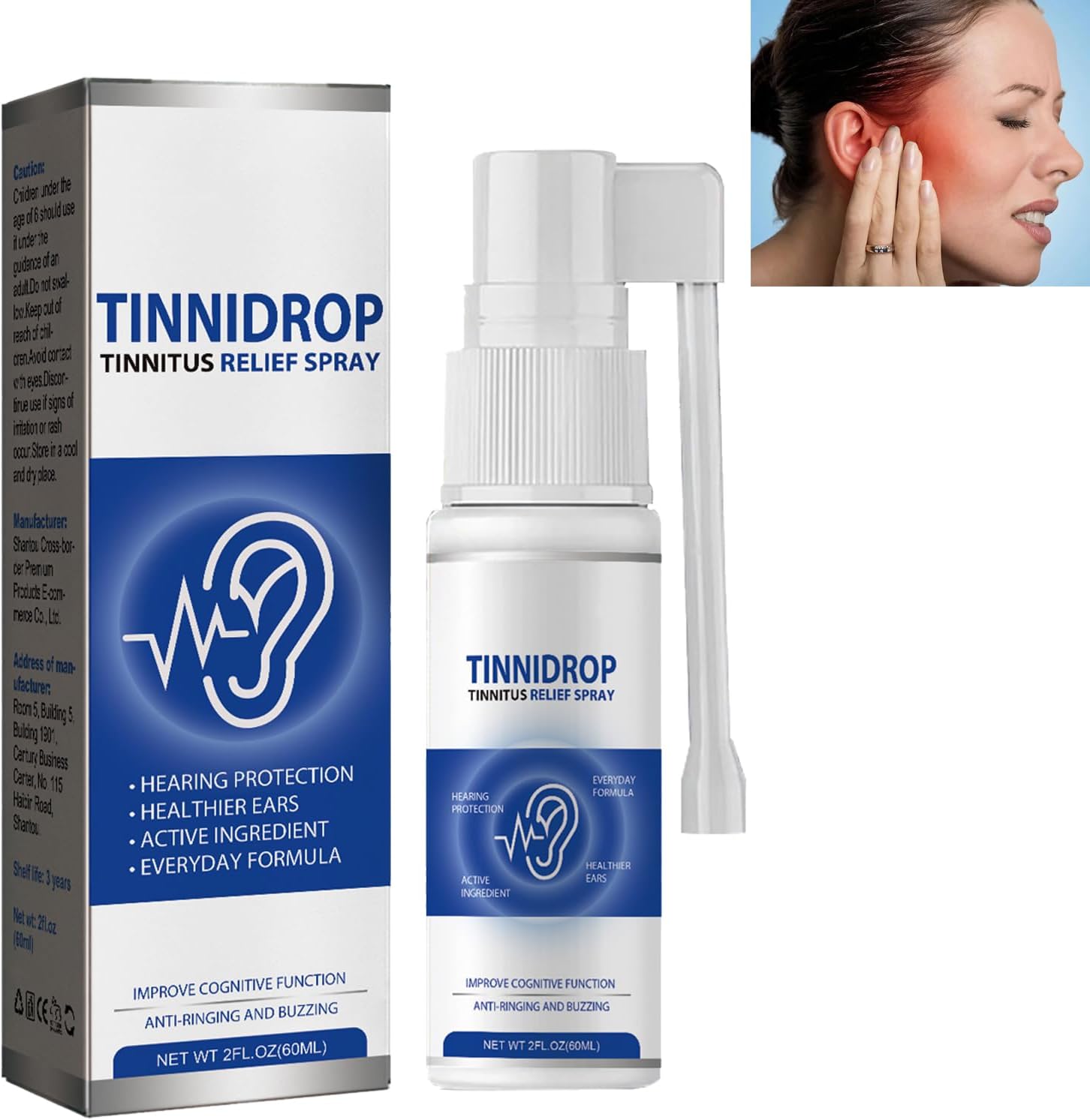 KOAHDE Ear Tinnitus Sprays,Tinnitus Relief Spray,Ear Ringing Spray,Ear
