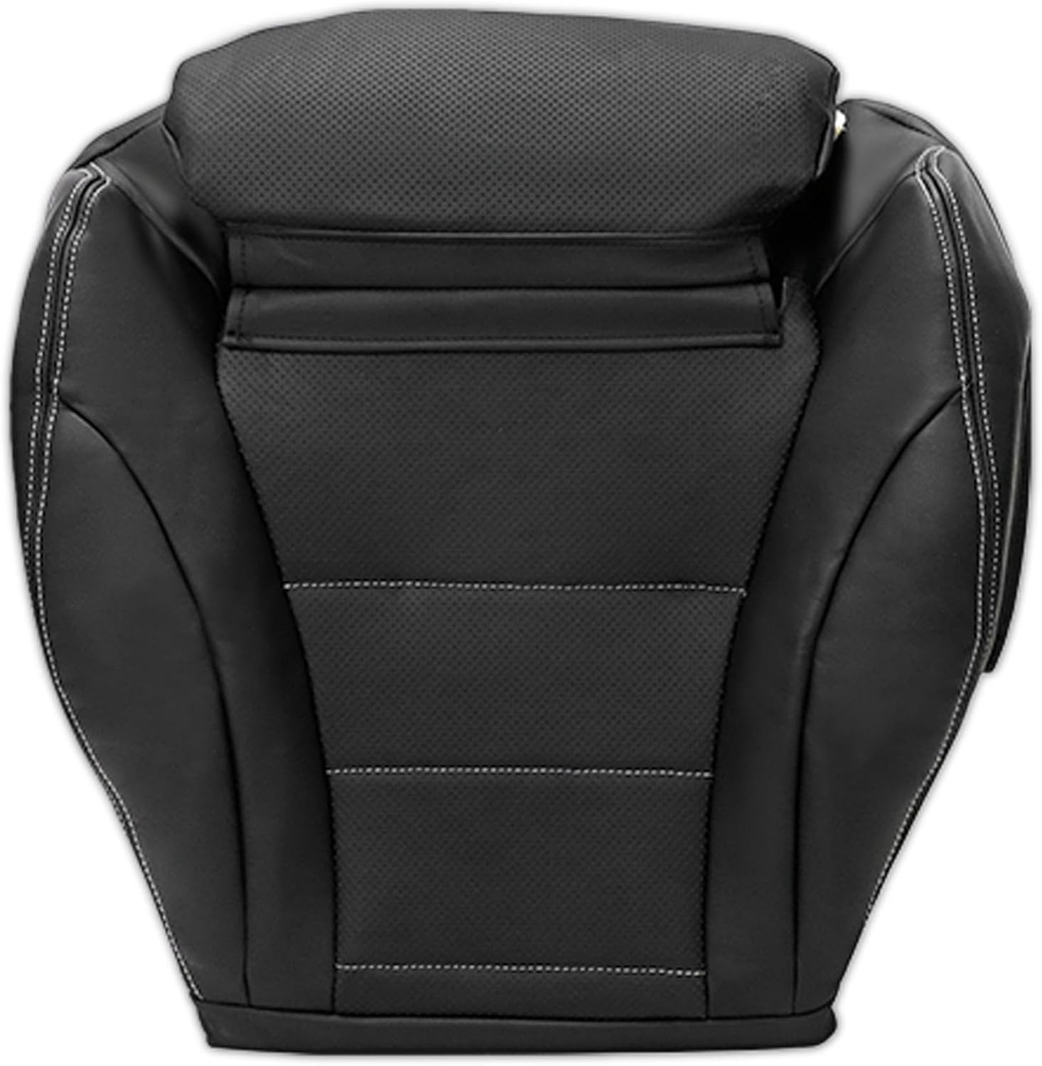 GXARTS Driver Side Bottom Perforated Leather Seat Cover Replacement Black Fit for Mercedes Benz C Class C250 C300 C350 C350e C400 GLC300 GLC300e GLC350e GLC43 AMG GLC63 AMG S 2015 2016 2017-2021