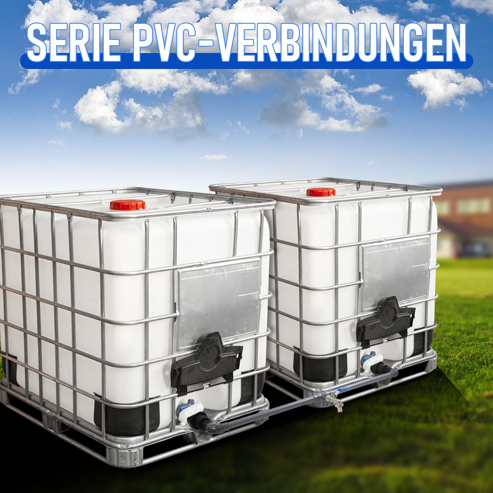 IBC zawór spustowy 3/4", adapter IBC, zawór spustowy, kran do zbiornika na wodę deszczową, kran wylotowy IBC