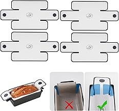 NiHome 4-Pack Silicone Bread Loaf Pan Liners (White)