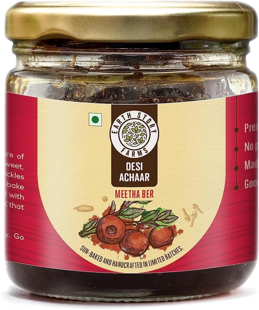 Meetha Ber Pickle | No Preservatives | Sweet Jujube Pickle| Premium Ingredients | Testy Kul Pickle | Meetha Ber Ka Achar (350gm)