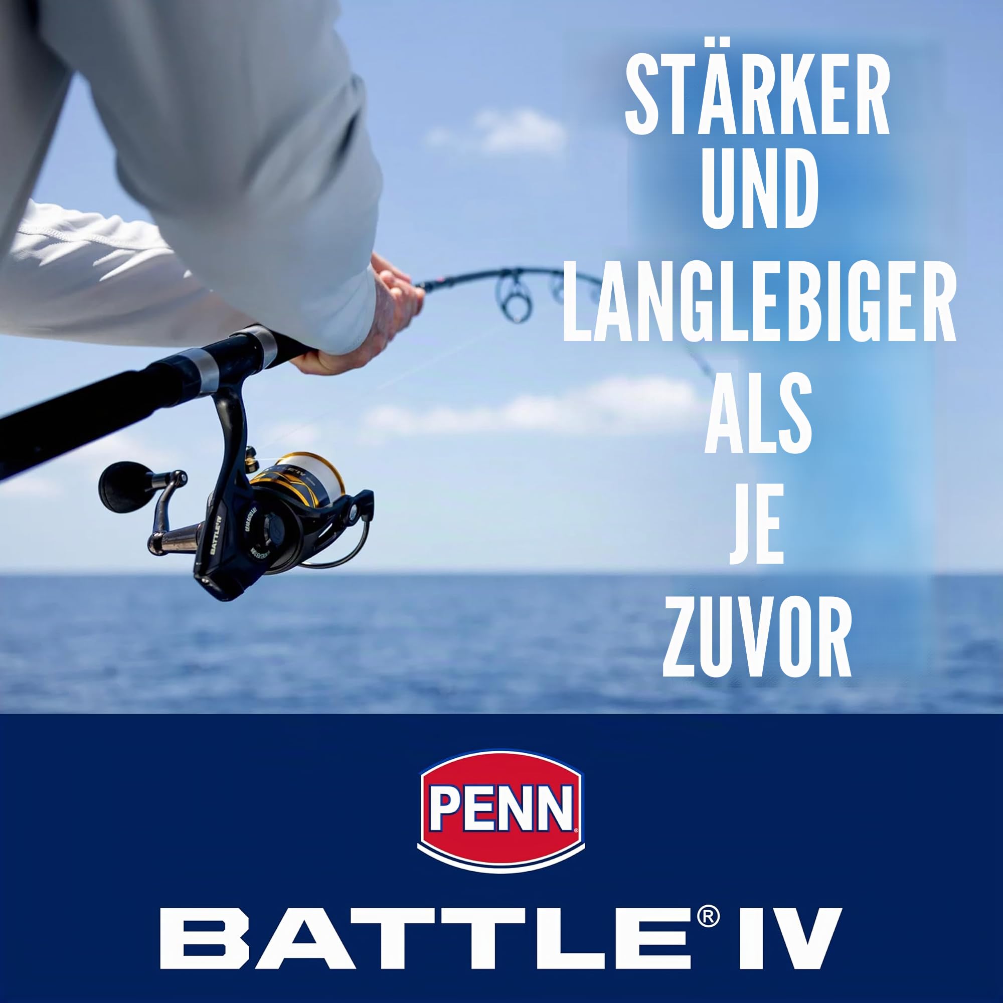 PENN Battle III Spinnrolle - Robuste Salzwasser-Spinnrolle zum Köderangeln - Barsch, Seelachs, Dorsch, Makrele, Lippfisch