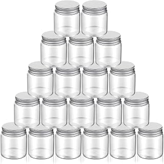 Eaasty 40 Pcs 1.6 oz Mini Mason Glasses Jar with Lids Small Spice Bottle for Honey Jam Jelly Kitchen DIY Wide Mouth Clear Airtight Canning Jars Food Container Wedding Shower Party Favor