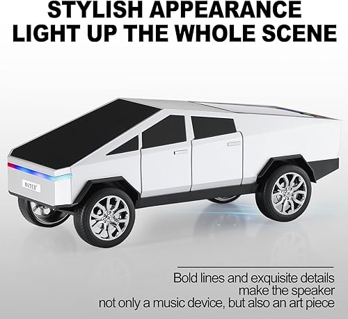 Miniatura 9 de Futuristic Truck Model Bluetooth Replica Speaker with LED Display Screen  Considerate Gift for Car Design Fans & Audio Users, TWS Stereo, FM, USBTF
