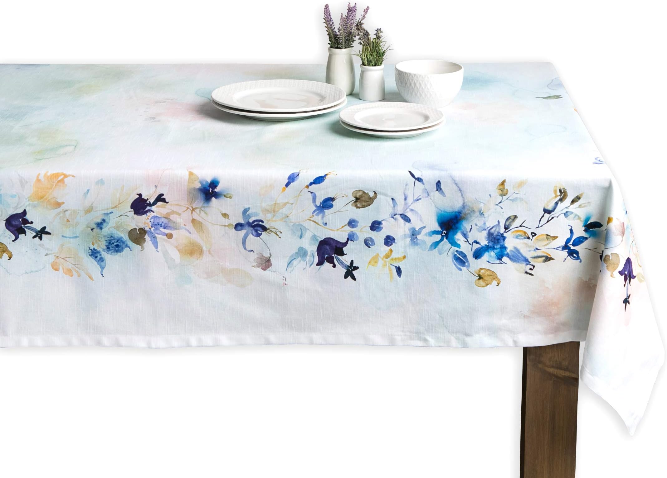 Maison d' Hermine Lazy Summer Days 100% Cotton Tablecloth Kitchen Dining | Tabletop | Decoration | Parties | Weddings | Spring/Summer (Rectangle, 70 Inch by 90 Inch)