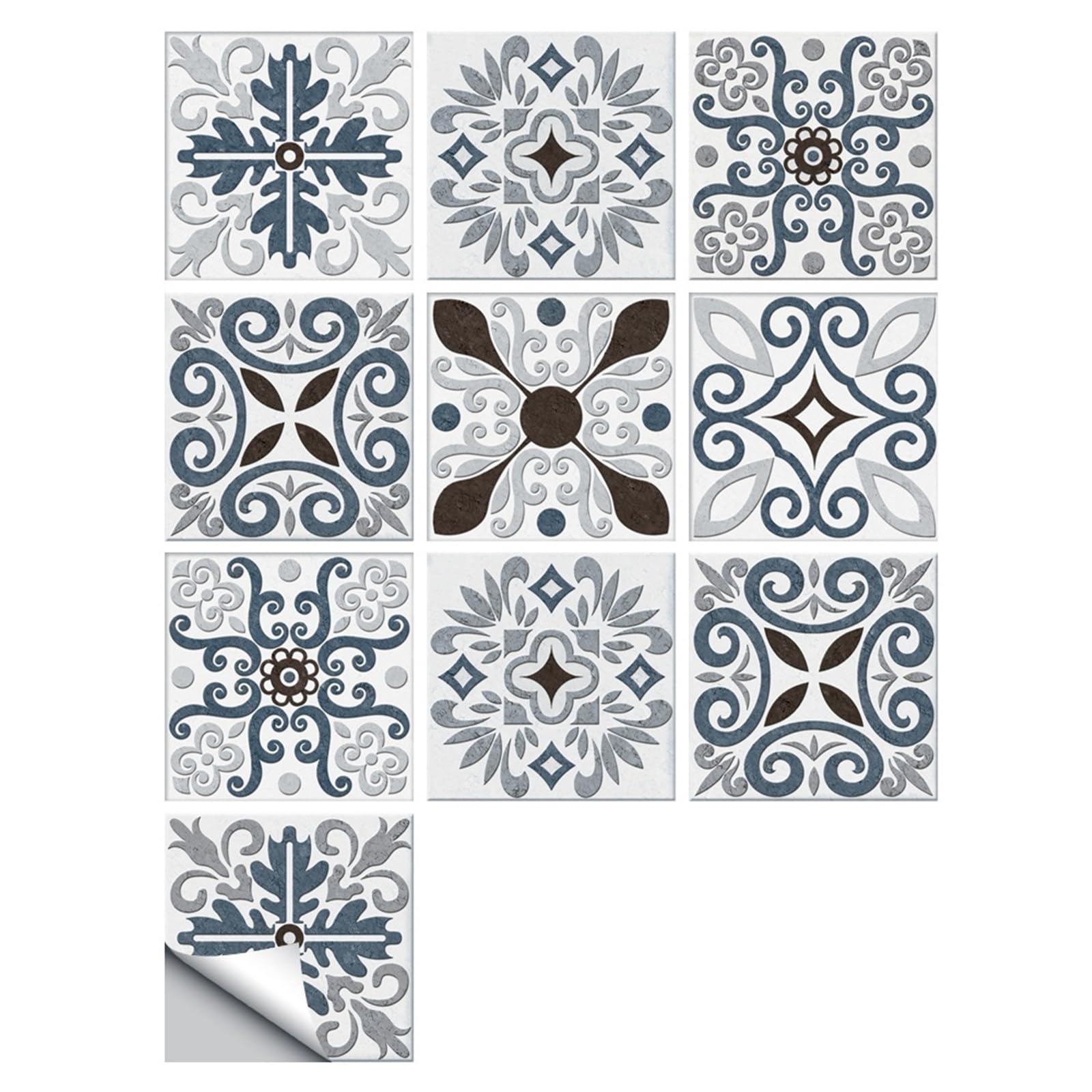EJvkrbtx Matte Floor Tile Stickers Multicolor 10pcs 10x10cm,15x15cm,20x20cm(Color 11,20cmX20cmX10pcs)