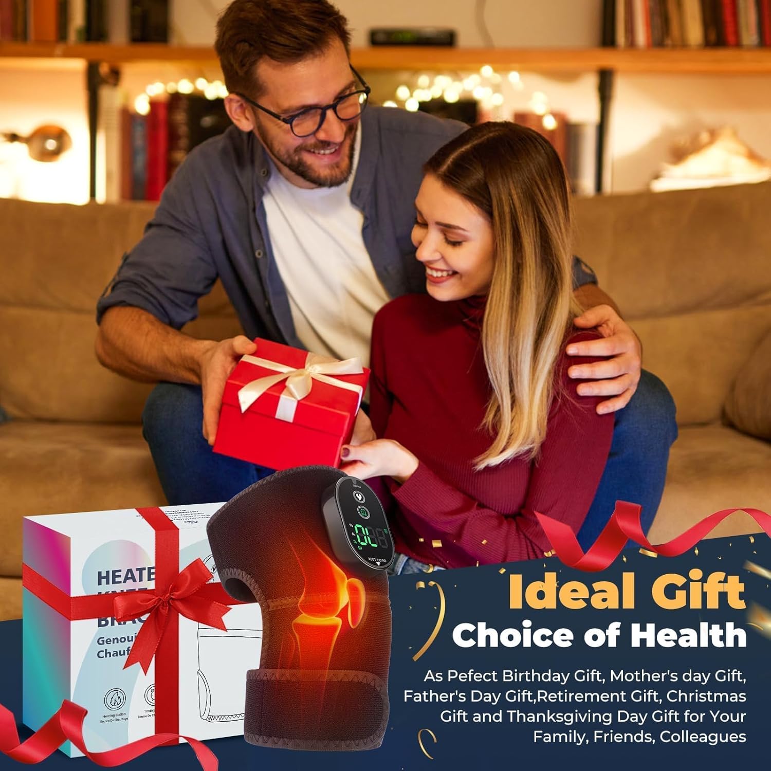 NORTHERN BROTHERS Knee Heating Pad to Keep Knee Warmers, Warm Heated Knee for Pain Relief, Portable Heated Knee Brace for Shoulder or Elbow - Image 6