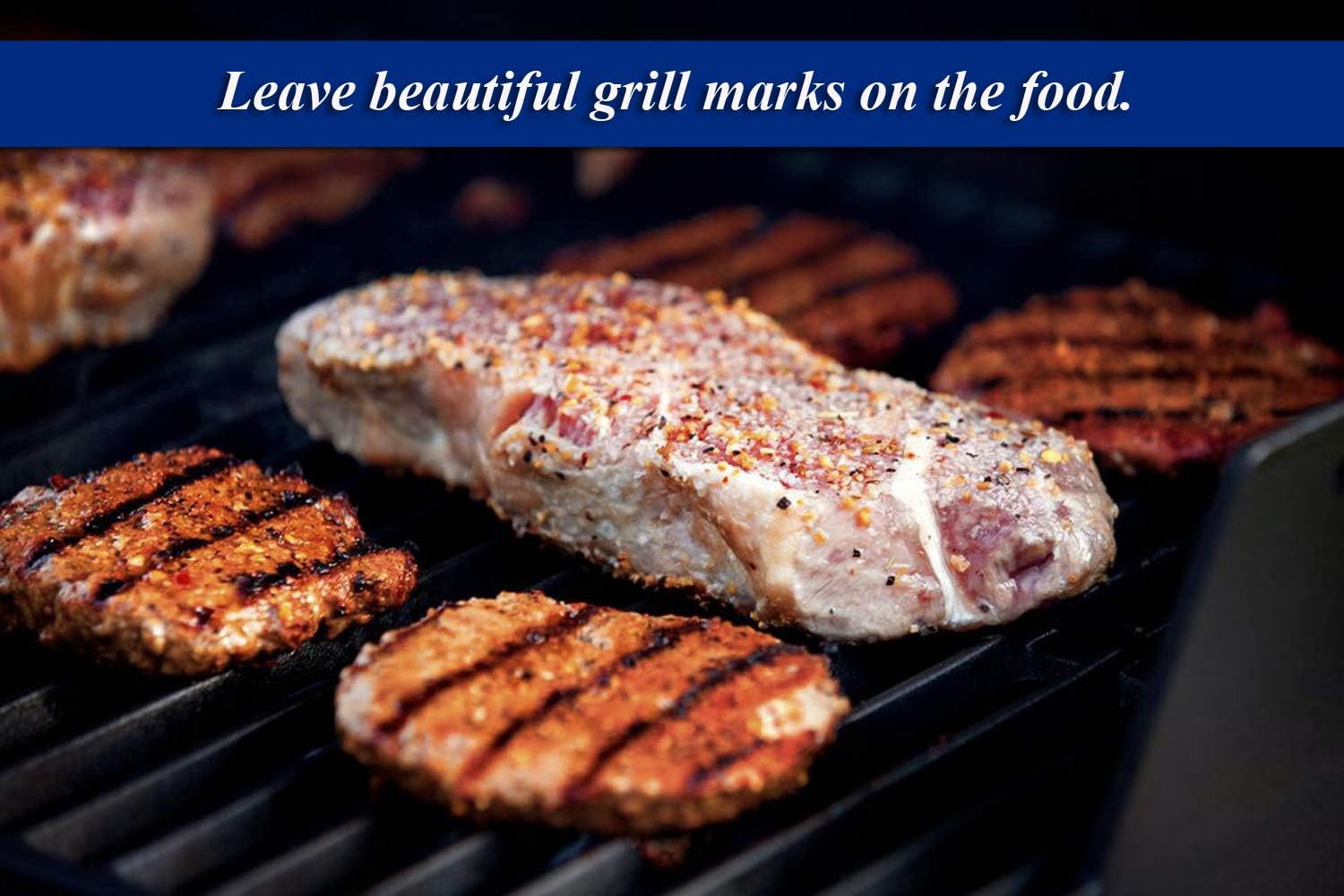 GFTIME Żeliwny ruszt do grillowania 43,2 x 24 cm, zamiennik rusztu Napoleon Triumph 495, Charbroil Performance 440S Grill, żeliwny ruszt do grilla, 3 sztuki akcesoriów do grilla