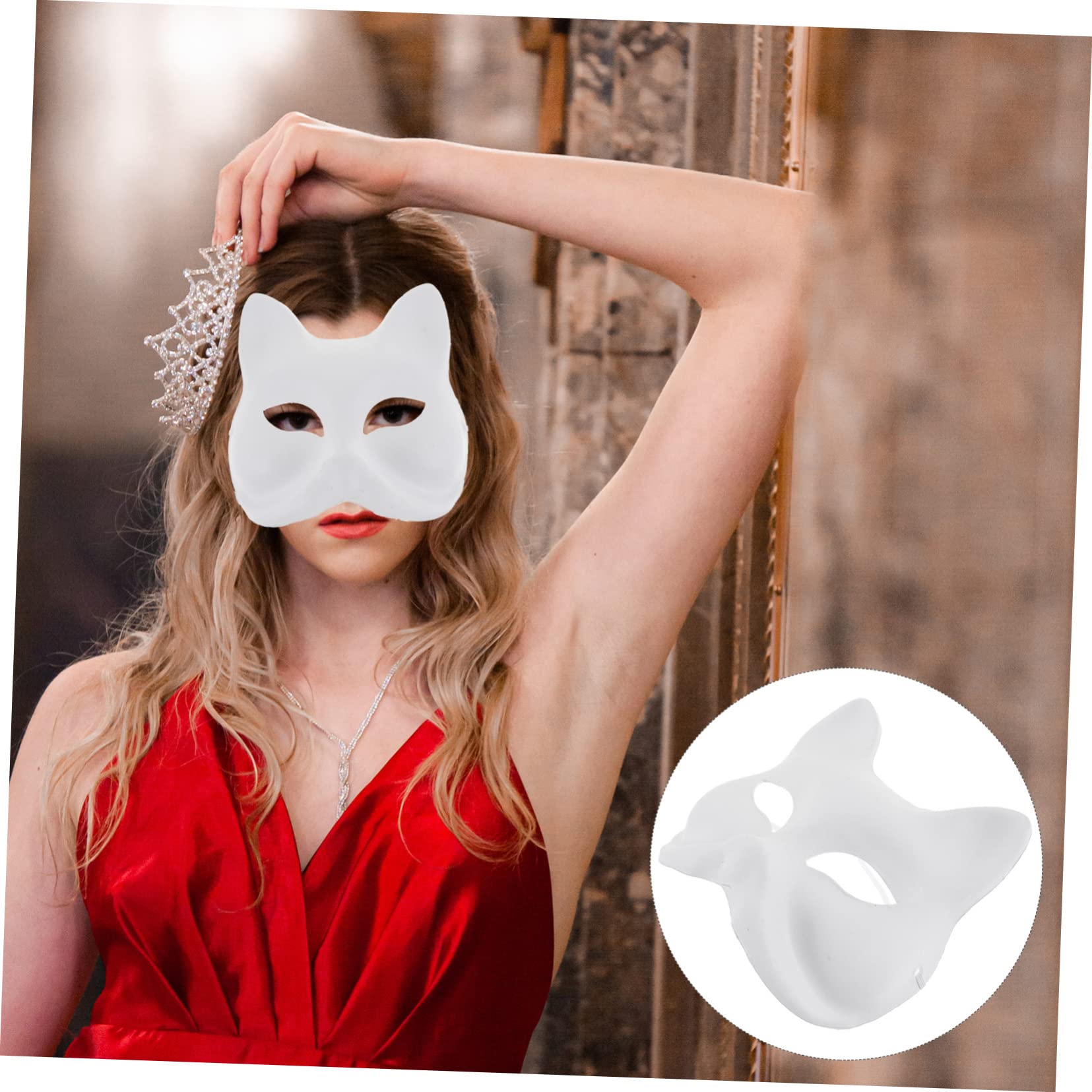 VICASKY 30pezzi Maschera Di Carta Bianca Da Colorare Per Cosplay Maschere Animali Per Feste Eventi e Decorazioni Maschera Vuota Per Per Compleanni e Carnevali