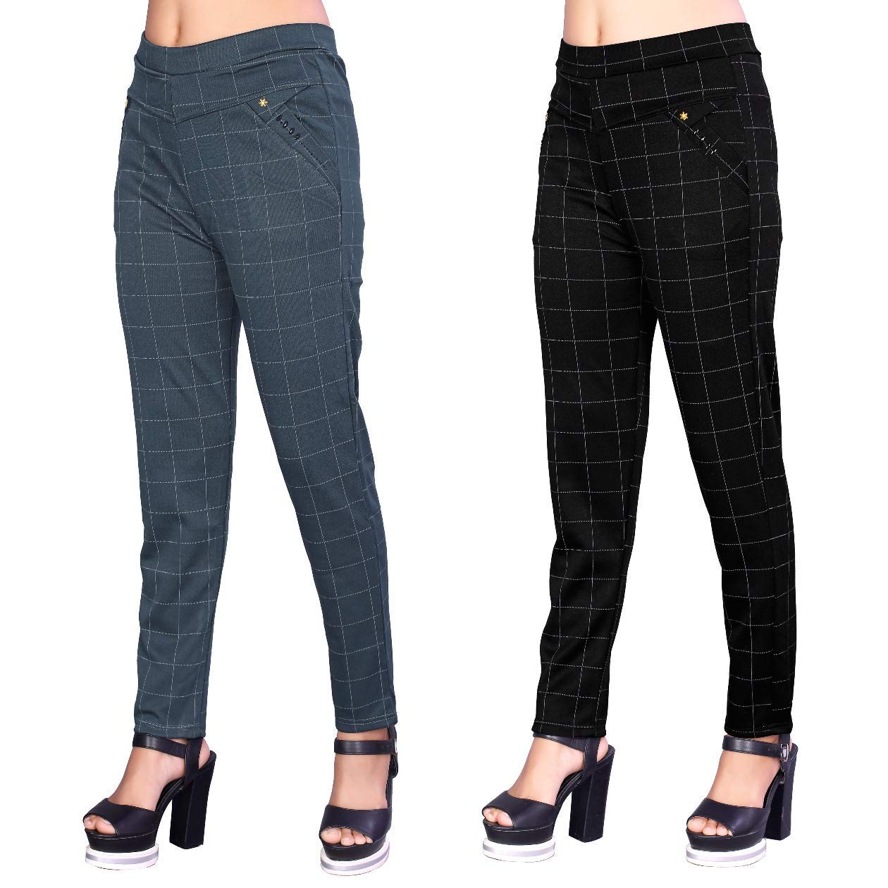 Women's Slim Fit Jeggings (Pack of 2)-image-45