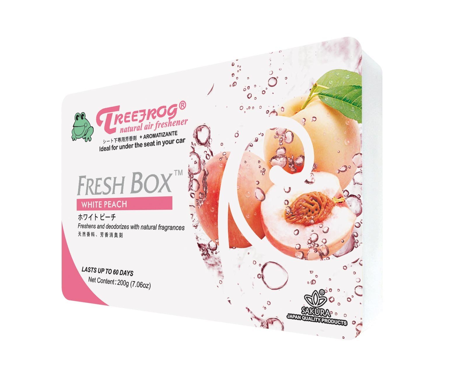 Treefrog Natural Air Freshener, White Peach Scent