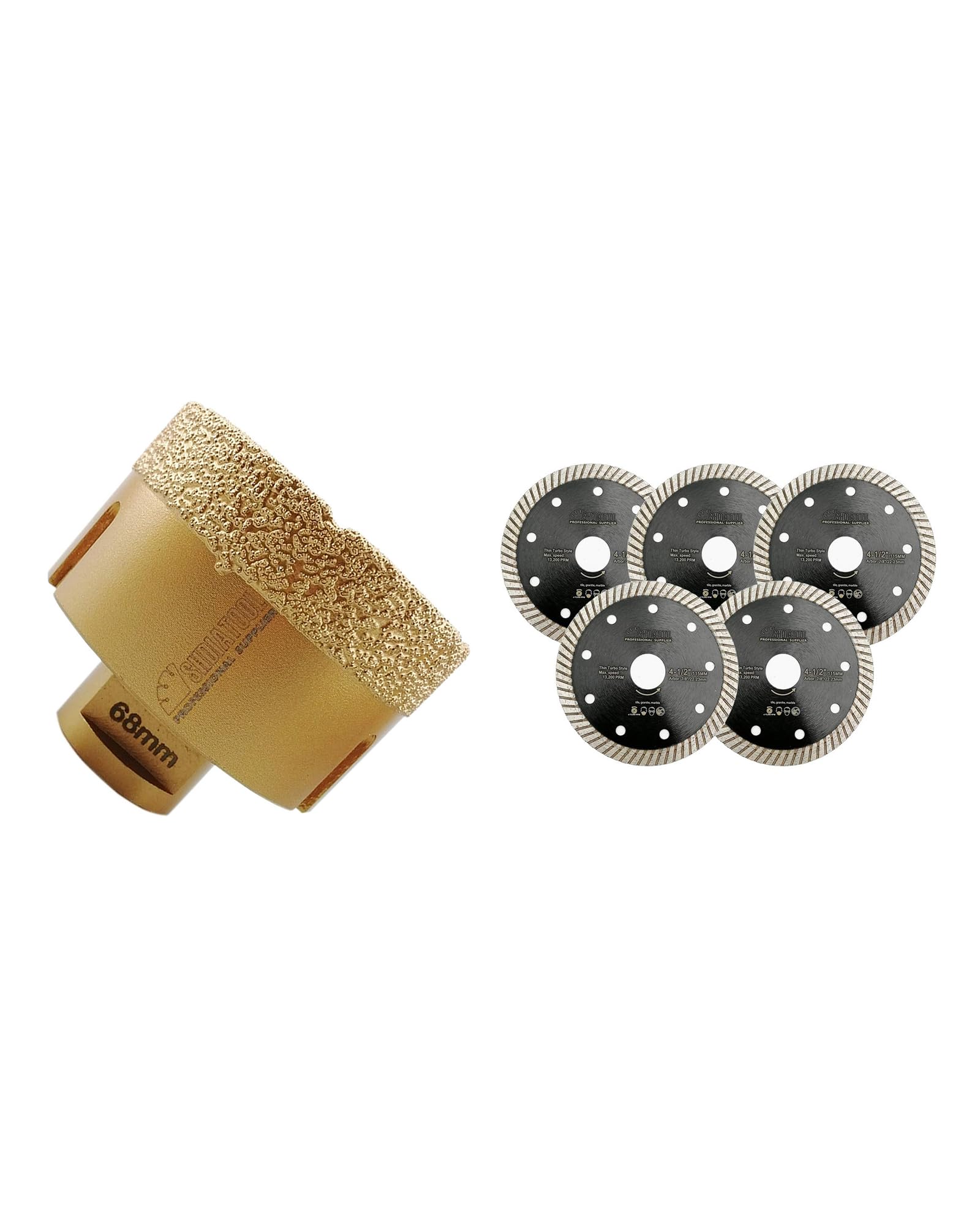 Forets diamant 68mm pour percer le grès cérame avec disque super mince