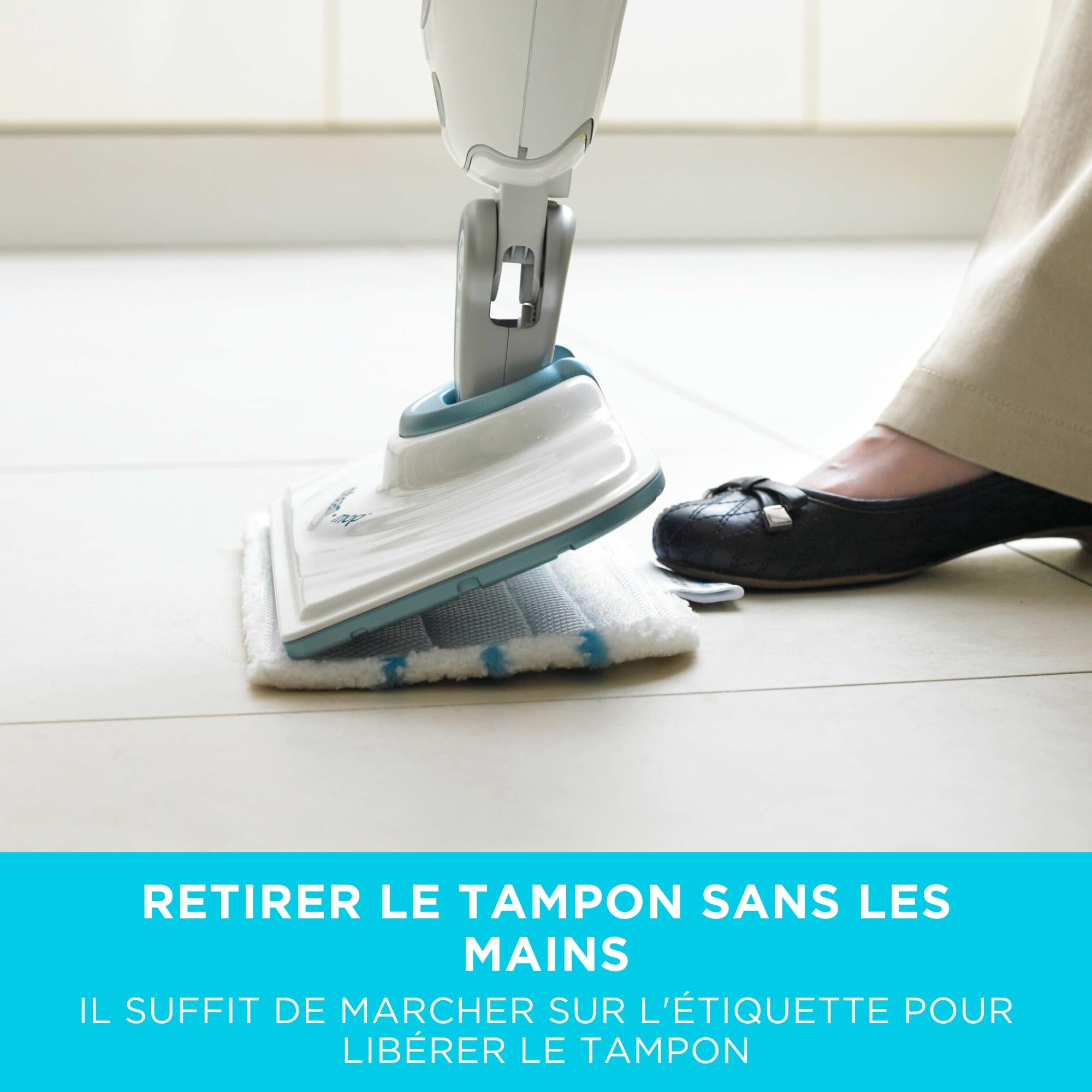 BLACK+DECKER Tampon de Remplacement pour Balai Vapeur AutoSelect (Paquet de 2) avec Technologie Easy-Glide, FSMP20-XJ
