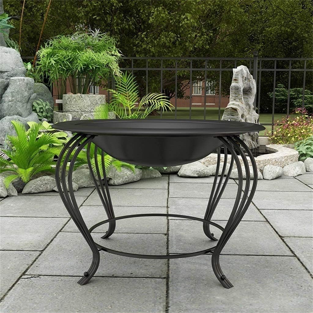 Outdoor Fire Pit Fire Pit with Black Iron Outdoor Garden Patio Heater Fire Bowl Beach Fire Pot Heater Grill Camping Bowl BBQ Burner