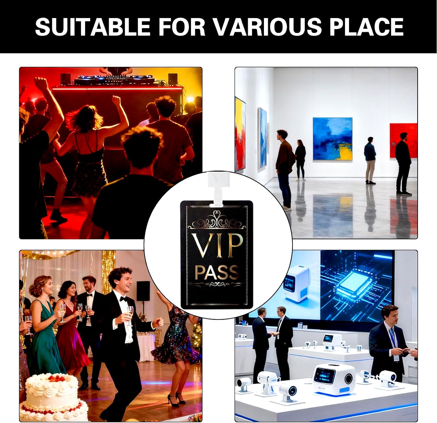 10 Sets VIP Badge Lanyard with Card, Plastic VIP Passes with Lanyard Backstage Pass Event Staff Lanyard for Birthday Party, Music Party, Movie Night, Concert Event(Dark Gold) - Image 5