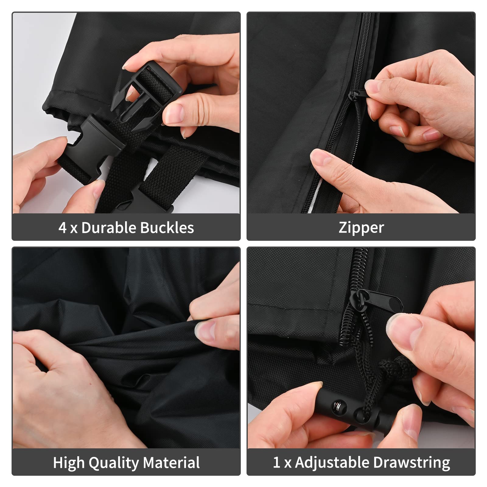 Huapate Zipper IBC Tote Cover 275 Gallon 1000L Outdoor 420D Water Tank