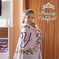 Vista 3 de Manta de forro polar personalizada para niñas con nombre personalizado Forro polar cálido y suave para ropa de cama o decoración de habitación